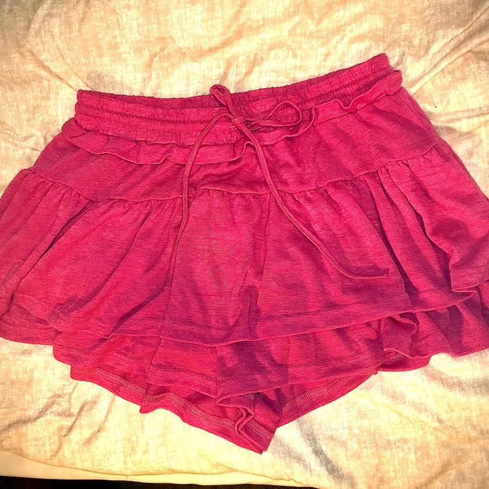 SHEIN Drawstring Waist Ruffled Skort - Picture 4 of 5